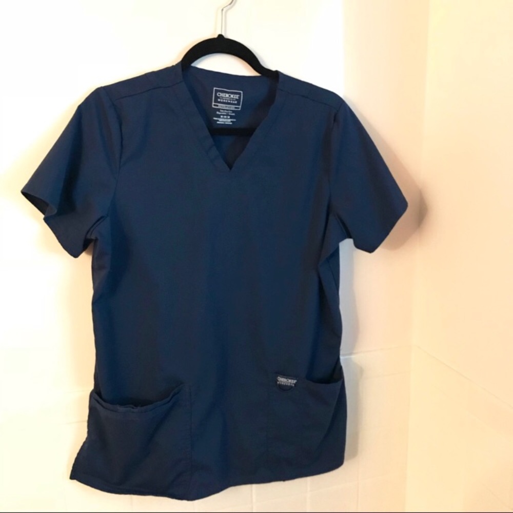 Navy scrub top